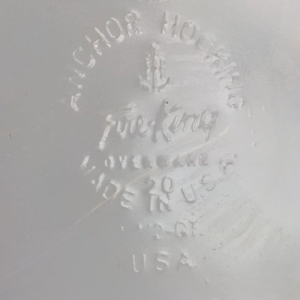 Vintage Anchor Hocking Fire King Meadow Green 1.5 Quart Baking Dish